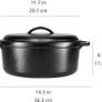 Pre-Seasoned Cast Iron Dutch Oven Large, 6.62 L Image 2