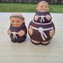 Vintage W. Germany Goebel Friar Tuck Monk 3 Piece Set Image 2