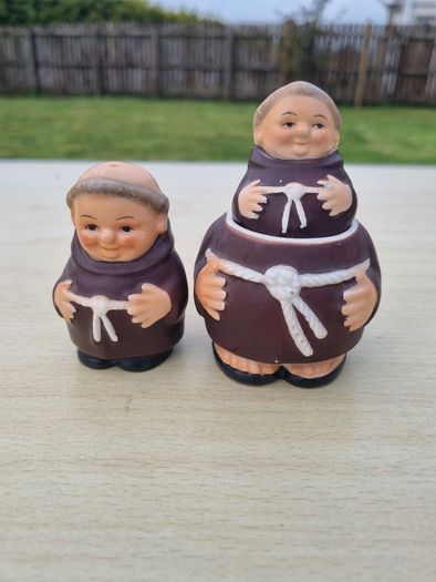 Vintage W. Germany Goebel Friar Tuck Monk 3 Piece Set