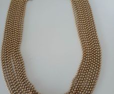 Lovely Multi Gold Tone Beaded Necklace