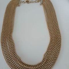 Lovely Multi Gold Tone Beaded Necklace