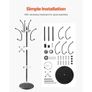 Freestanding Coat Rack, Metal Coats Rack Stand with Umbrella Holder, Stable Marble Base & 14 Hooks, Hall Coat Tree for Entryway Image 6