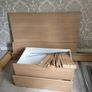 White Oak Ikea Malm double bed woth drawers Image 3