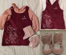 Disney Minnie Mouse Pinafore Dress, Top And Boots