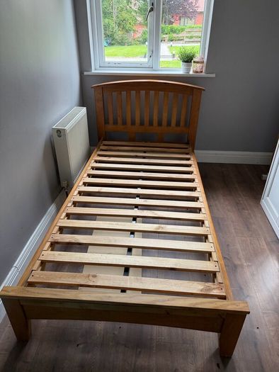 Single Bed and Wardrobe