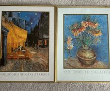 pair of framed Van Gogh prints