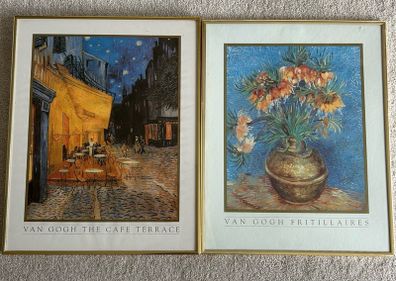 pair of framed Van Gogh prints