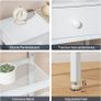 Console Table, Slim Console Table with 2 Non-woven Drawers, Hallway Table with Storage, Slim Sofa Table for Small Spaces, Living Room, White Image 8