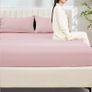 Cotton 300TC Hotel Quantity 30 cm Fitted Bedsheets Blush Pink, Double Image 2