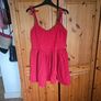 Asos Design Red Denim Dress Image 2