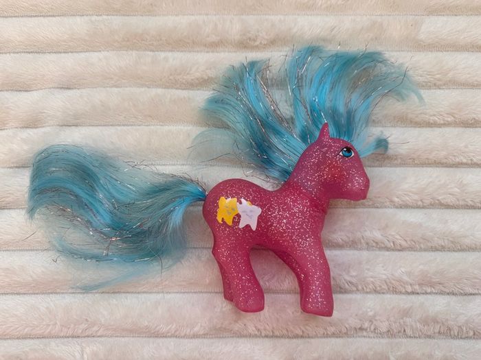 My Little Pony Star Dancer Sparkle Vintage 1987 Hasbro G1 MLP Pink Glitter approx. 12 cm. Used Please see photos