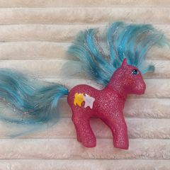 My Little Pony Star Dancer Sparkle Vintage 1987 Hasbro G1 MLP Pink Glitter approx. 12 cm. Used Please see photos