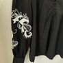 VERO MODA Charlotte Embroidered Sleeve Top Black Size S! Image 3