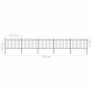 Garden Fence with Spear Top Steel 8.5x1.2 m Black Image 5