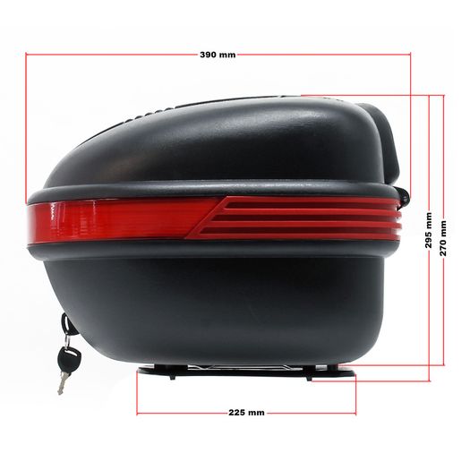 Top Case 31l Matt Black Motorbike Motorcycle Helmet Storage Trunk