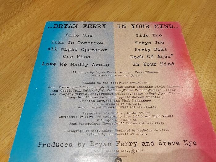 Bryan Ferry - In Your Mind - Vinyl Record