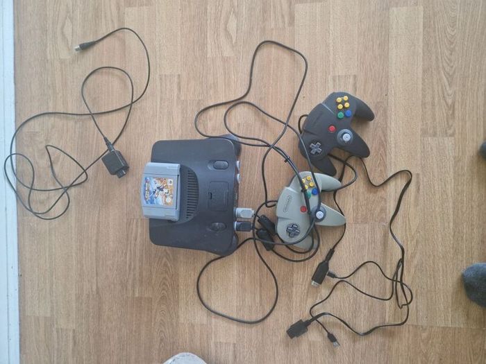Nintendo 64 plus 2 controllers and star wars game