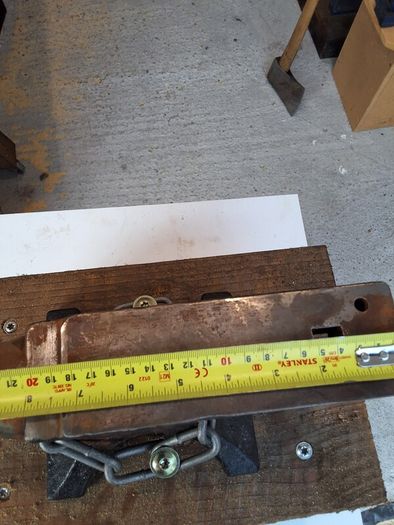 anvil on timber stand