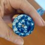 Fabulous Pair of Salt and Pepper Shakers in the Style of Burleighware "Blue Calico Pattern", but no Backstamps, Missing Stoppers Image 10