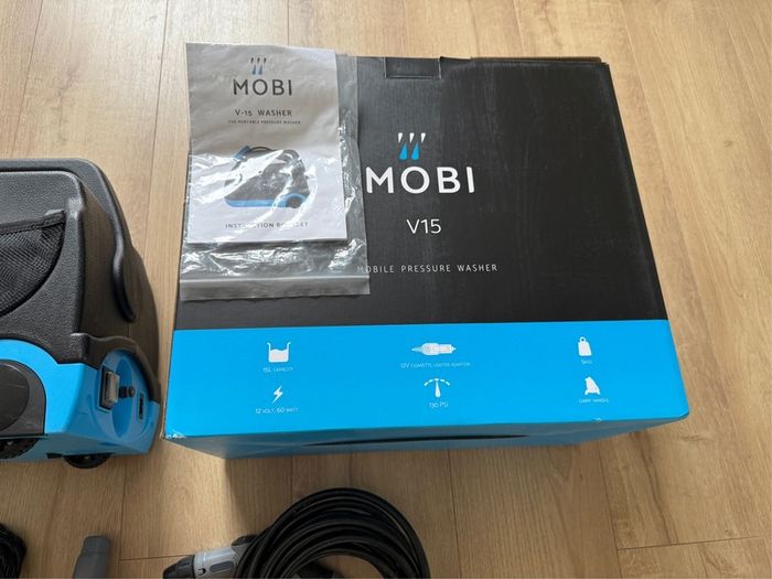 Mobi V15 Portable Pressure Washer 12V 15L Car Bike MTB Camping Outdoor Cleaning