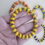 Vintage Lot of 4 Mix Yellow African & Trade Glass Beads Bracelet Image 5