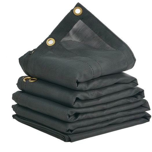 6 x 14ft Heavy Duty Dump Truck Mesh Tarp PVC Coated with Reinforced Stitching and Brass Grommets