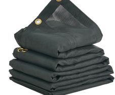 6 x 14ft Heavy Duty Dump Truck Mesh Tarp PVC Coated with Reinforced Stitching and Brass Grommets