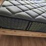 Super King mattress with wooden bed Image 2