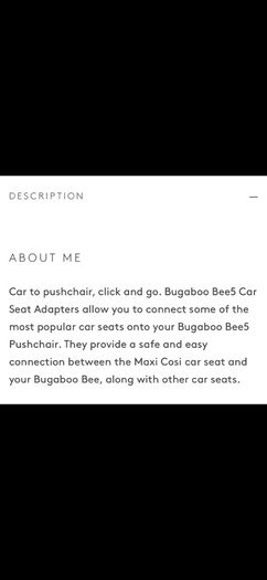 Bugaboo adapters for Maxi-Cosy Car Seats