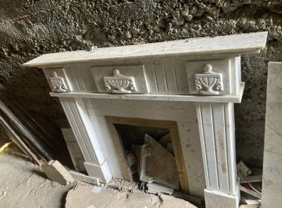 marble fireplace