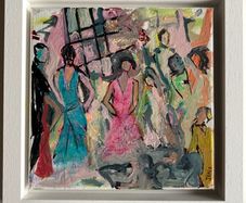 Original Figurative Painting Framed Gift Contemporary Art Irish Art
