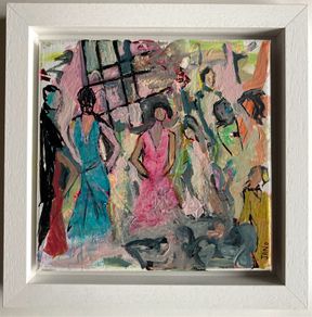 Original Figurative Painting Framed Gift Contemporary Art Irish Art