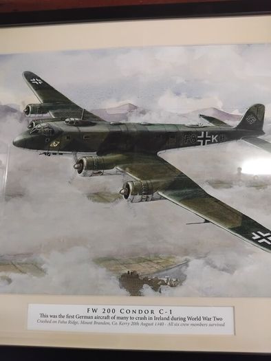 WW2 Plane Crashed in Kerry framed print