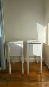 IKEA bedside tables (2) with drawer and tray