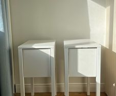 IKEA bedside tables (2) with drawer and tray