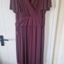 Jolie Moi Burgundy Red Wrap Bodice Super Smooth Jersey Maxi Dress Image 2