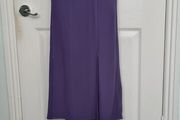 Brand New M&amp;S Purple Blueberry Straight Skirt Front Splits Size 8r