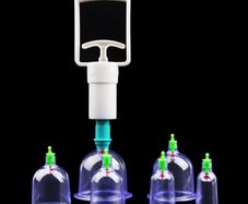 6Pcs Vacuum Cupping Sets with Pumping Gun Suction Cups Back Massage Body Cup Detox Anti Cellulite Cans Healthy Care Jars