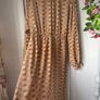 dress Bnwt mustard & tan high neck midi dress size 10 Image 2