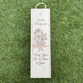 To the Newlyweds Wooden wine box