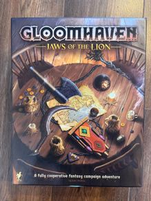 Gloomhaven: Jaws of the Lion board game, opened but excellent condition