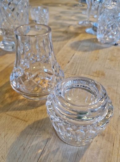 Rare Vintage Waterford Crystal Lismore Hurricane Fairy Lamp Candle Holder