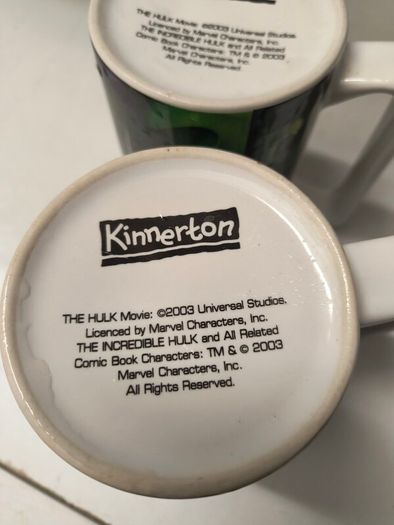Hulk Ceramic Mugs Vintage 2003