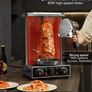 Electric Shawarma Knife, 80W Professional Kebab Knife, Commercial Stainless Steel Gyro Cutter, Doner Kebab Meat Slicer with 2 Blades, 4/100mm Blade Diameter, 0-8mm Adjustable Thickness Image 6