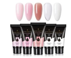 UV/LED 5pcs Builder Gel Nail Extension Poly Gel 30ml