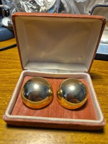 Vintage Big Golden Tone Earrings