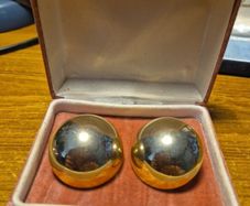 Vintage Big Golden Tone Earrings