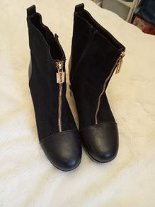 T.Taccardi Navy Platform Ankle Boots - UK 7