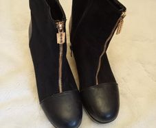 T.Taccardi Navy Platform Ankle Boots - UK 7