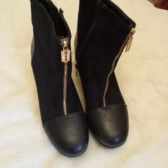 T.Taccardi Navy Platform Ankle Boots - UK 7